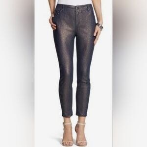 Chicos Platinum Shimmer Jeggings